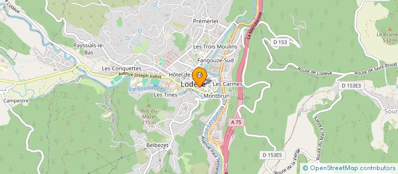 localisation de l'entreprise ASSOCIATION D'ANIMATION DE L'ECOLE PRIMAIRE CESAR VINAS à LODEVE