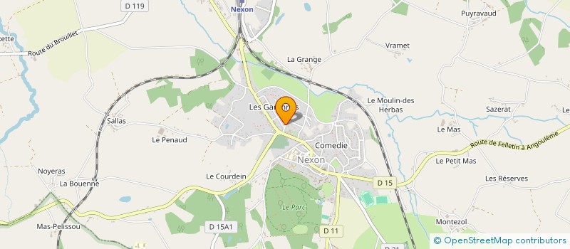 localisation de l'entreprise ASSOCIATION D'ANIMATION PAYS DE NEXON - MONTS DE CHALUS à NEXON