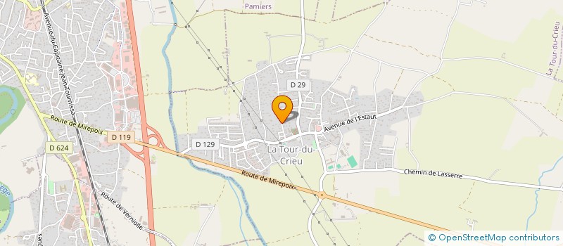localisation de l'entreprise ASSOCIATION D'ANIMATIONS DES F.E.T.E.S A LA TOUR à LA TOUR-DU-CRIEU