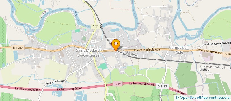 localisation de l'entreprise ASSOCIATION D ANIMATIONS SPECTACLES POUR PERSONNES ISOLEES  SAINT-MEDARD-DE-GUIZIERES