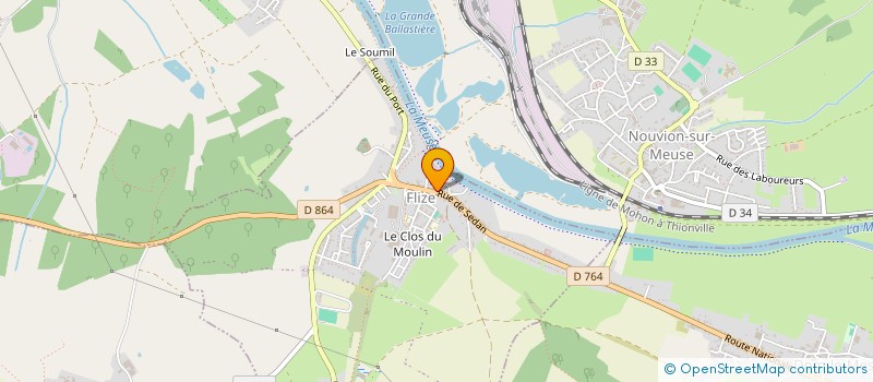 localisation de l'entreprise ASSOCIATION D'ARBORICULTURE FRUITIERE DE FLIZE ET DE SES ENVIRONS  FLIZE