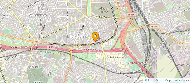 localisation de l'entreprise ASSOCIATION D'ARTS ET DE CULTURES FRANCAISES ET CHINOISES à LILLE