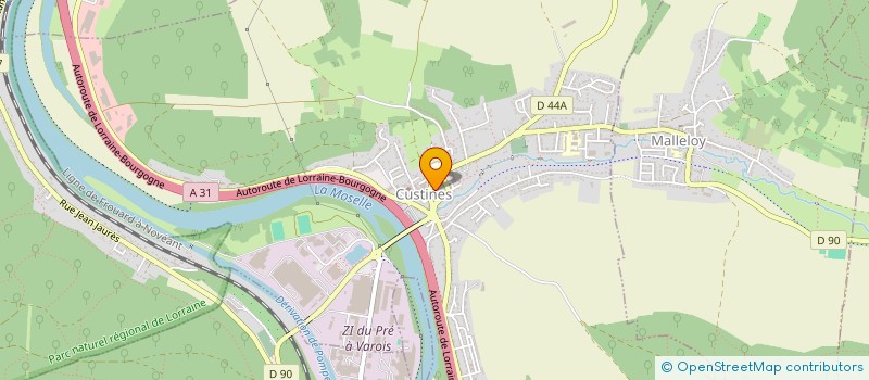 localisation de l'entreprise ASSOCIATION D'ASSISTANTES MATERNELLES DE CUSTINES LES DIABLOTINS  CUSTINES