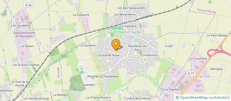 localisation de l'entreprise ASSOCIATION D'ASSISTANTES MATERNELLES 'LES BAMBINOS D'OE'  NOTRE-DAME-D'OE