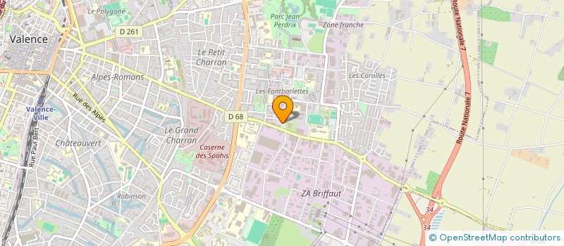 localisation de l'entreprise ASSOCIATION D'ECONOMIE RURALE DROME à VALENCE