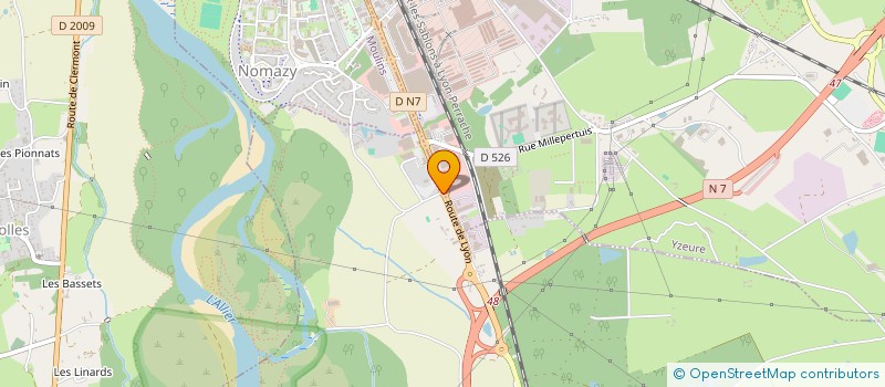 localisation de l'entreprise ASSOCIATION D'ECONOMIE RURALE TERRE D'ALLIER (A.E.R. TERRE D'ALLIER)  TOULON-SUR-ALLIER