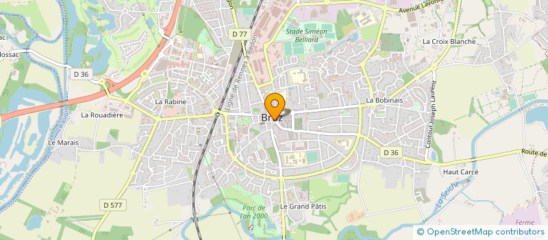 localisation de l'entreprise ASSOCIATION D'EDUCATION PHYSIQUE DE GYMNASTIQUE VOLONTAIRE BRUZ  BRUZ