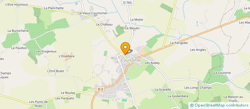 localisation de l'entreprise ASSOCIATION D'EDUCATION POPULAIRE à COURTOMER