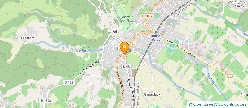 localisation de l'entreprise ASSOCIATION D'EDUCATION POPULAIRE  TULLINS