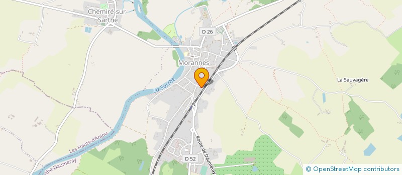 localisation de l'entreprise ASSOCIATION D EDUCATION POPULAIRE  MORANNES SUR SARTHE-DAUMERAY