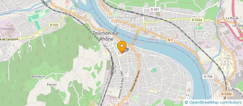 localisation de l'entreprise ASSOCIATION D'EDUCATION POPULAIRE DE L'ECOLE PRIMAIRE PRIVEE MIXTE DU COURS LIBRE DU SACRE COEUR à TOURNON-SUR-RHONE