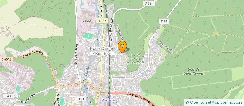 localisation de l'entreprise ASSOCIATION D'ENDOCRINOLOGIE NORMANDE  NOTRE-DAME-DE-BONDEVILLE