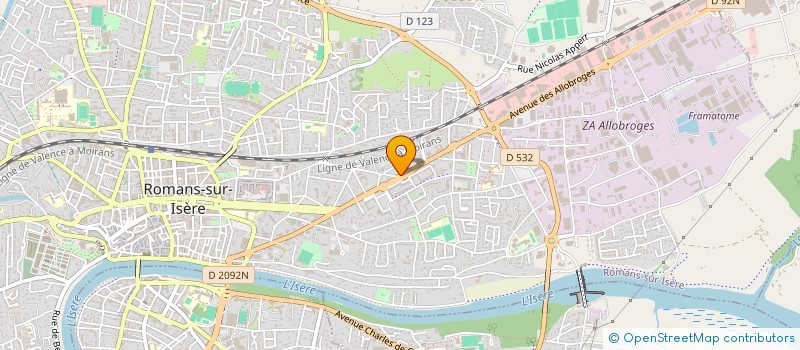 localisation de l'entreprise ASSOCIATION D ENTRAIDE AU LOGEMENT  ROMANS-SUR-ISERE