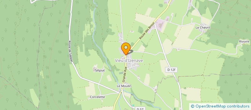 localisation de l'entreprise ASSOCIATION D'ENTRAIDE AUX PERSONNES DU TROISIEME AGE DANS LES COMMUNES DE VIEU D'IZENAVE ET D'IZENAVE  VIEU-D'IZENAVE