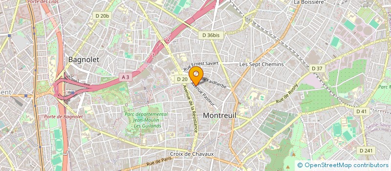 localisation de l'entreprise ASSOCIATION D'ENTRAIDE FRANCILIENNE 93 94 à MONTREUIL