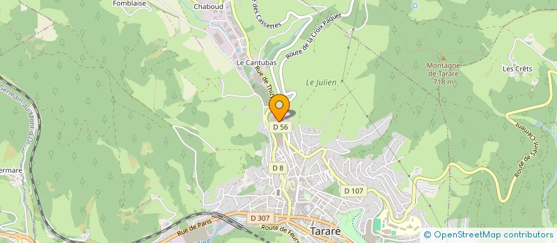 localisation de l'entreprise ASSOCIATION D ENTRAIDE SOCIALE ANENA  TARARE