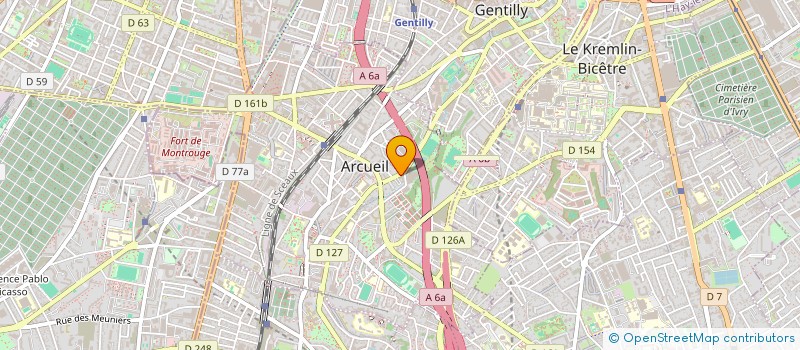 localisation de l'entreprise ASSOCIATION D'ENTRAIDE VIVRE  ARCUEIL