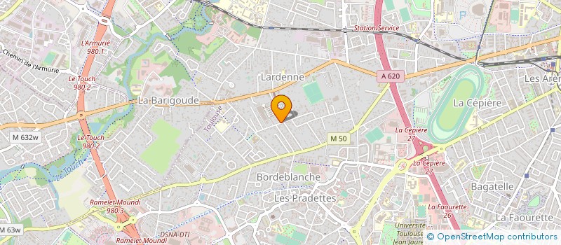 localisation de l'entreprise ASSOCIATION D'EPGV DE LARDENNE à TOULOUSE