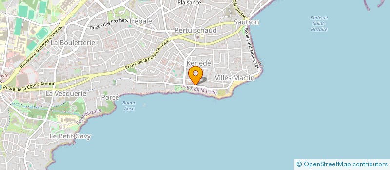 localisation de l'entreprise ASSOCIATION D'HABITANTS ET D'HABITANTES POUR L'ANIMATION DE LA MAISON DE QUARTIER DE KERLEDE  SAINT-NAZAIRE