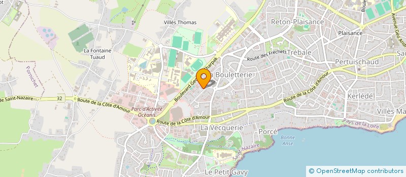 localisation de l'entreprise ASSOCIATION D'HABITANTS POUR L'ANIMATION DU QUARTIER DE LA BOULETTERIE à SAINT-NAZAIRE