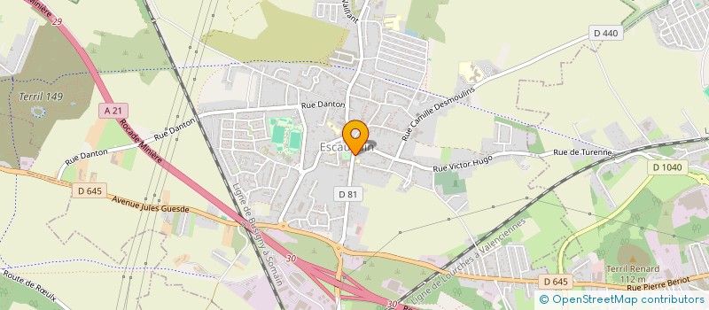 localisation de l'entreprise ASSOCIATION D'HISTOIRE LOCALE ET DE SAUVEGARDE DU PATRIMOINE D'ESCAUDAIN  ESCAUDAIN