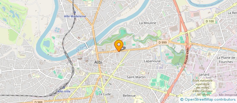 localisation de l'entreprise ASSOCIATION D'INFORMATION ET DE DIACONIE DE L'EGLISE REFORMEE  ALBI