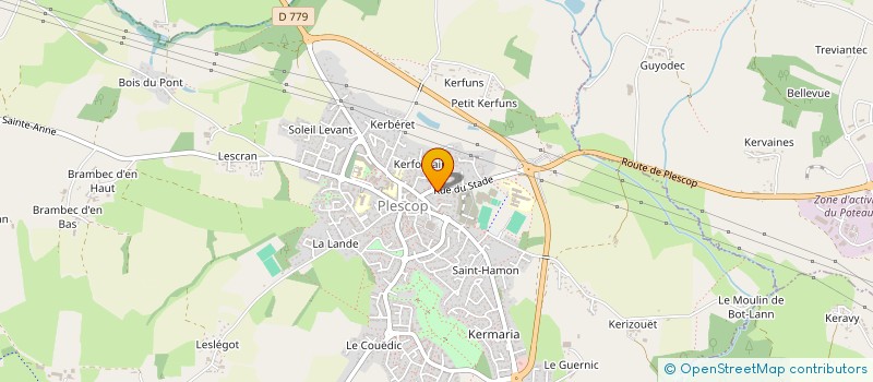 localisation de l'entreprise ASSOCIATION D'INITIATION AUX DANSES BRETONNES BRO AR MEUCON  MEUCON