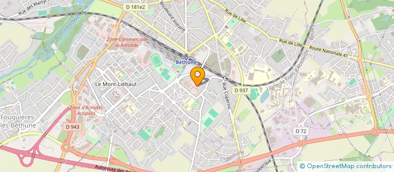 localisation de l'entreprise ASSOCIATION D'INSERTION DES PUBLICS SPECIFIQUES à BETHUNE