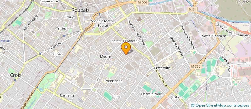 localisation de l'entreprise ASSOCIATION D INSERTION ET D ACTION HUMANITAIRE  ROUBAIX