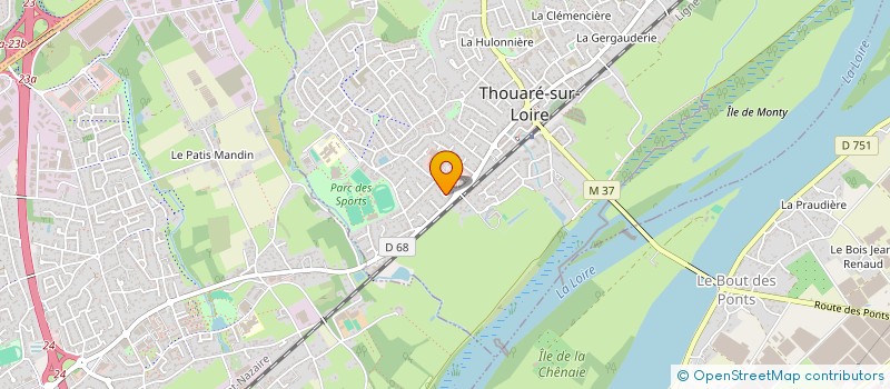 localisation de l'entreprise ASSOCIATION D'OENOLOGIE RESPONSABLE  THOUARE-SUR-LOIRE