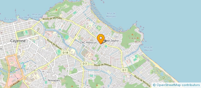 localisation de l'entreprise ASSOCIATION DA BAHIA  CAYENNE