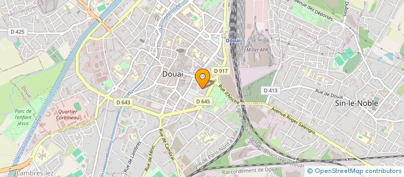 localisation de l'entreprise ASSOCIATION DANKE à DOUAI
