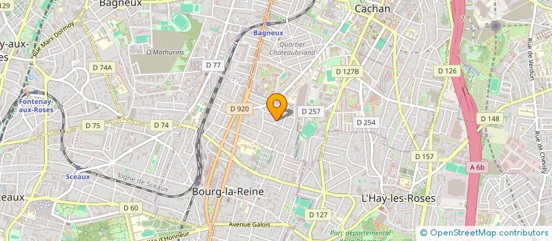 localisation de l'entreprise ASSOCIATION DANSE DE RUBANS à BOURG-LA-REINE