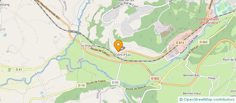 localisation de l'entreprise ASSOCIATION DANSE PASSION  FIGEAC