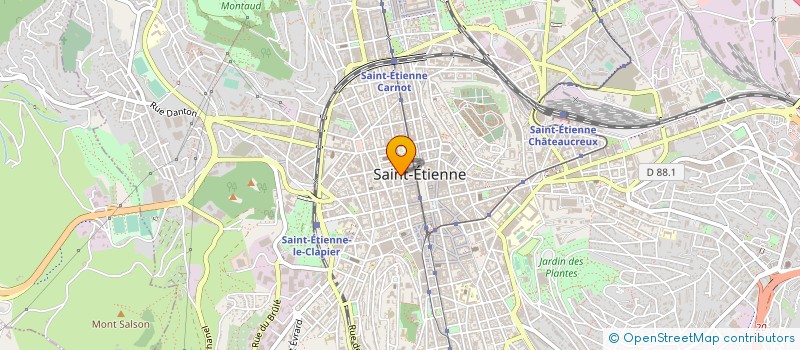 localisation de l'entreprise ASSOCIATION DANSE SPORTIVE DE LA LOIRE (A.D.S.L.)  SAINT-ETIENNE