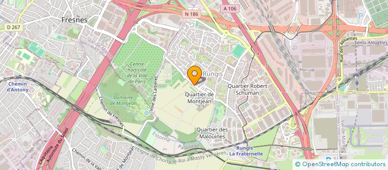 localisation de l'entreprise ASSOCIATION DANSE SPORTIVE DE SALON RUNGISSOISE  RUNGIS