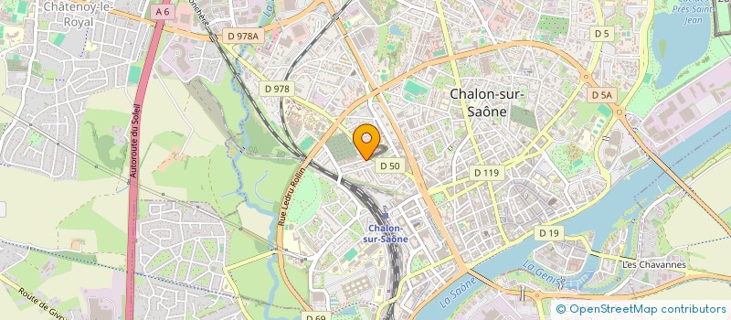 localisation de l'entreprise ASSOCIATION DANSE VIRARD  CHALON-SUR-SAONE