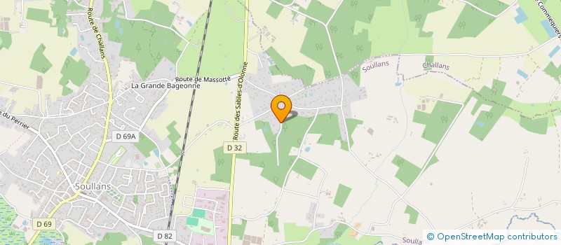 localisation de l'entreprise ASSOCIATION DANSES 2000 à SOULLANS