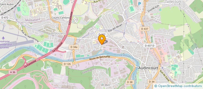 localisation de l'entreprise ASSOCIATION DANTE ALIGHIERI  AUDINCOURT