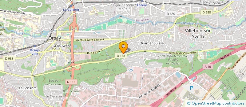 localisation de l'entreprise ASSOCIATION DAWADI  VILLEBON-SUR-YVETTE