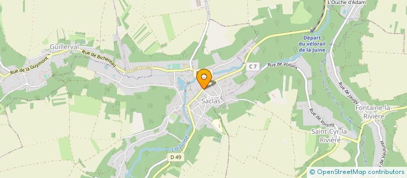 localisation de l'entreprise ASSOCIATION DE BALL TRAP DU VAL DE JUINE à SACLAS