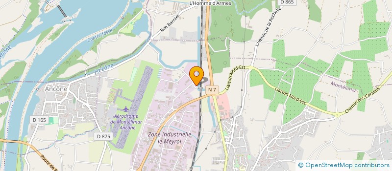 localisation de l'entreprise ASSOCIATION DE BENEVOLES POUR LA RESOCIALISATION ET L INSERTION  MONTELIMAR