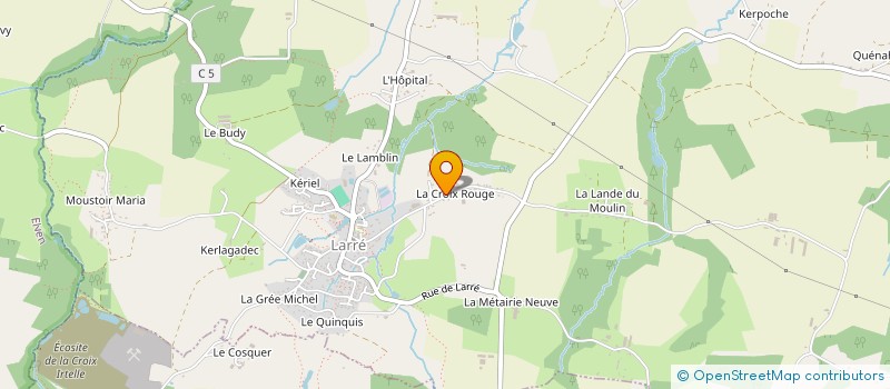 localisation de l'entreprise ASSOCIATION DE BOULES BRETONNES LARREENNES  LARRE