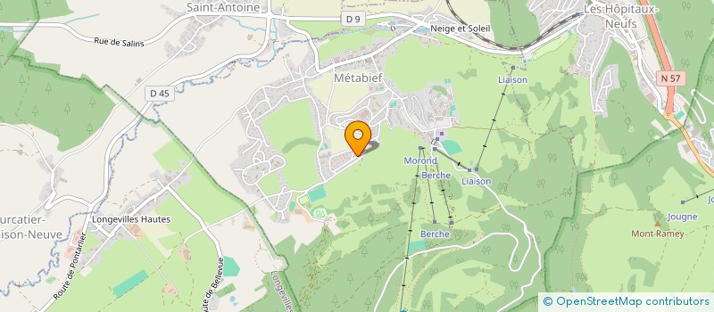 localisation de l'entreprise ASSOCIATION DE CANICROSS DU HAUT DOUBS  METABIEF