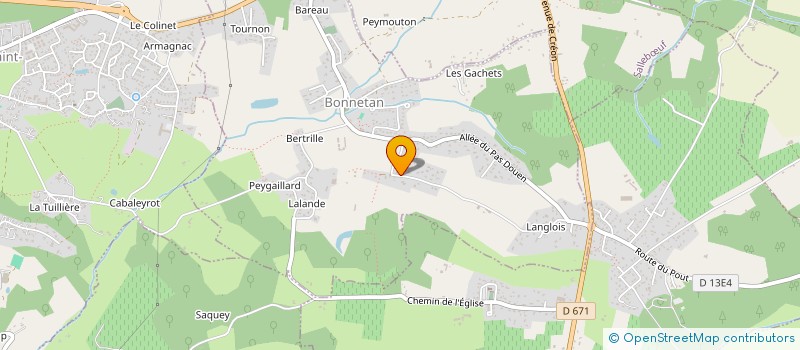 localisation de l'entreprise ASSOCIATION DE CHASSE AGREEE DE BONNETAN  BONNETAN