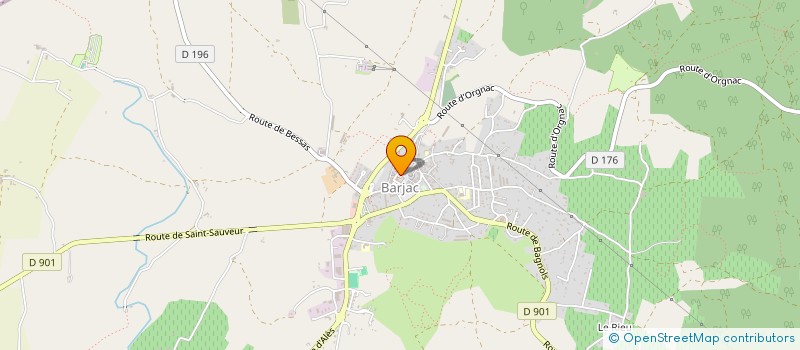 localisation de l'entreprise ASSOCIATION DE CHASSE BARJAC -ST PRIVAT DE CHAMPCLOS  BARJAC