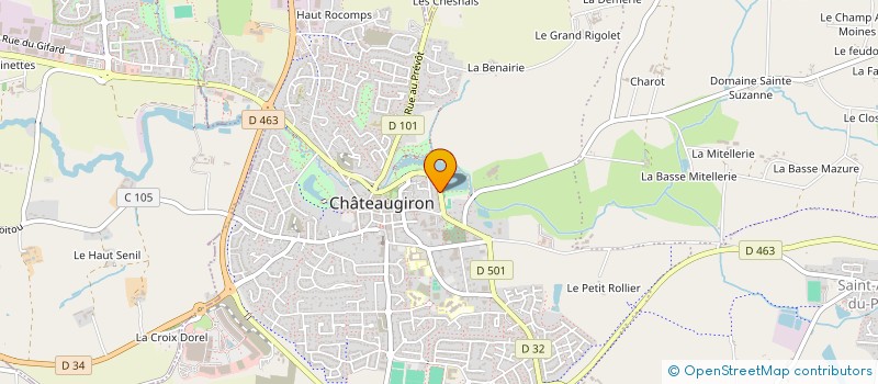 localisation de l'entreprise ASSOCIATION DE CHASSE COMMUNALE DE SAINT AUBIN DU PAVAIL  CHATEAUGIRON