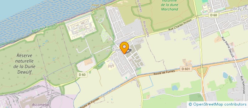 localisation de l'entreprise ASSOCIATION DE CHASSE COMMUNALE DE ZUYDCOOTE CHASSE NATURE  ZUYDCOOTE