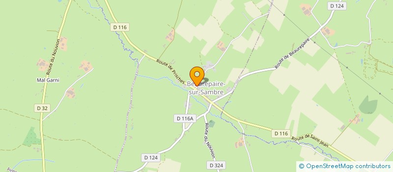 localisation de l'entreprise ASSOCIATION DE CHASSE DE BEAUREPAIRE SUR SAMBRE  BEAUREPAIRE-SUR-SAMBRE