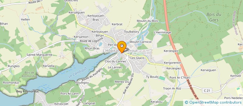 localisation de l'entreprise ASSOCIATION DE CHASSE DE DIRINON  DIRINON